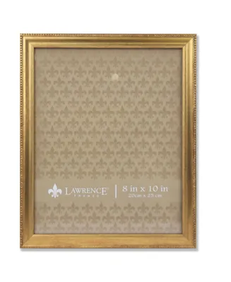 Burnished Picture Frame - Classic Bead Border, 8" x 10" - Gold