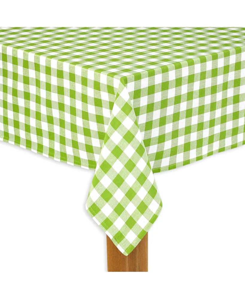 Lintex Buffalo Check Green 100% Cotton Table Cloth for Any Table 52"X52"