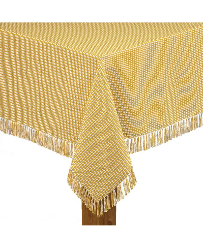 Lintex Homespun Gold 100% Cotton Tablecloth 52"X52"