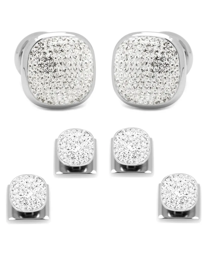 Men's Pave Cufflink and Stud Set