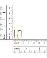 Multi Color Cubic Zirconia Graduated Ear Climbers Sterling Silver (Also 14k Gold Over Silver)