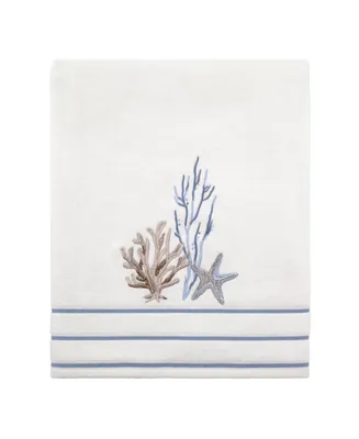 Avanti Abstract Coastal Seashells & Coral Bath Towel, 27" x 50"