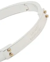 Lauren Ralph Lauren Sterling Silver Bangle and 18K Gold Over Sterling Silver Accent Logo Bangle Bracelet