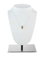 Lauren Ralph Lauren Sterling Silver Chain with 18K Gold Over Sterling Silver Crest Pendant Necklace