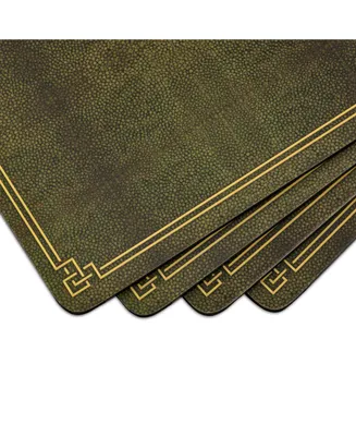 Pimpernel Shagreen Leather Placemats, Set of 4