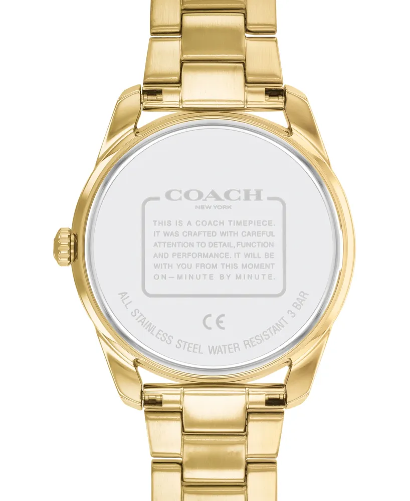 Coach Women's Preston Gold-Tone Bracelet Tea Rose Watch 36mm