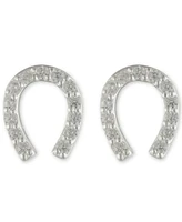 Lauren Ralph Lauren Cubic Zirconia Horseshoe Stud Earrings in Sterling Silver