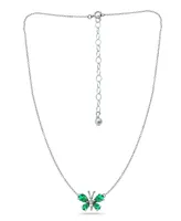 Giani Bernini Created Green Quartz Butterfly Necklace