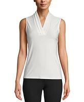 Anne Klein Petite Pleated V-Neck Top