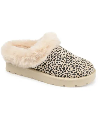 Journee Collection Women's Whisp Faux Fur Trim Slippers