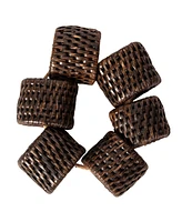 Artifacts Rattan 6-Piece Oval Napkin Ring Set