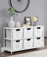 Furniture of America Faroe 6-Bin Storage Organizer