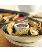 Rachael Ray Nonstick Bakeware Cookie Pan Set, 5-Pc., Gray with Red Silicone Grips