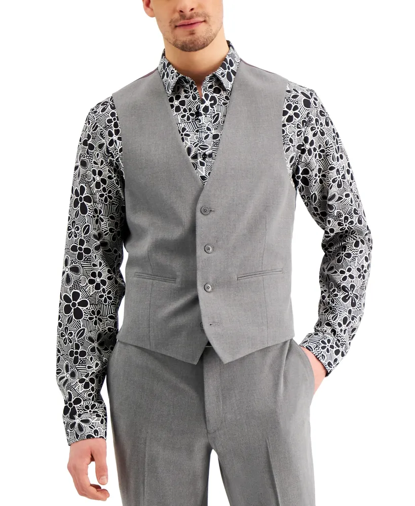 Men's Slim-Fit Solid Suit Jacket, Vest & Pant, Created for Macy's