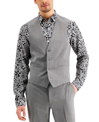 I.n.c. International Concepts Men's Slim-Fit Gray Solid Suit Vest, Created for Macy's