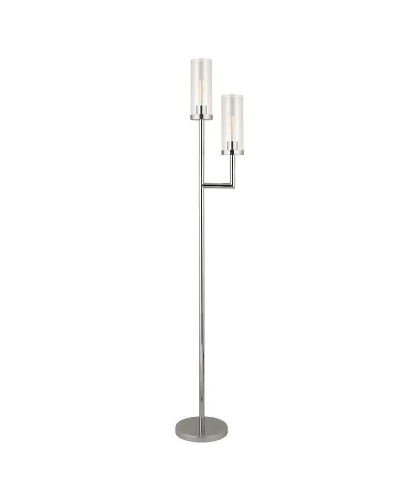 Basso Torchiere Floor Lamp - Silver