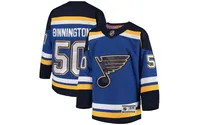 Authentic Nhl Apparel Big Boys and Girls St. Louis Blues Player Replica Jersey - Jordan Binnington