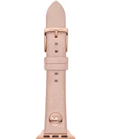 Michael Kors Logo Charm Blush Leather 38/40mm Band for Apple Watch