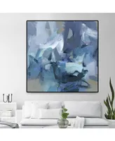 Giant Art Abstract Blues Ii Oversized Framed Canvas, 45" x 45"