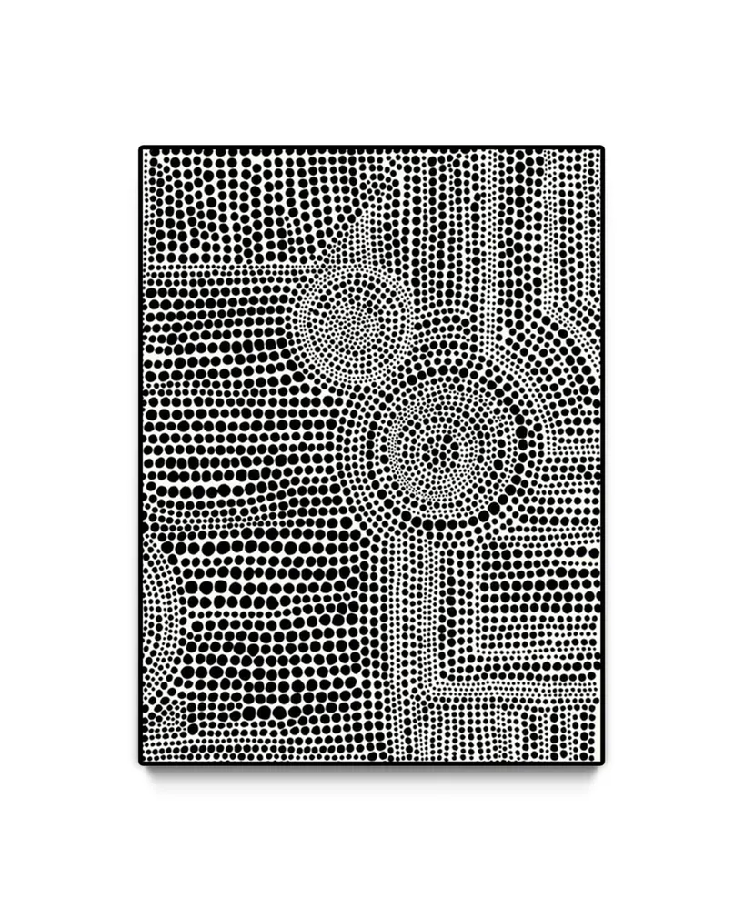 Giant Art Clustered Dots a Oversized Framed Canvas, 40" x 60"