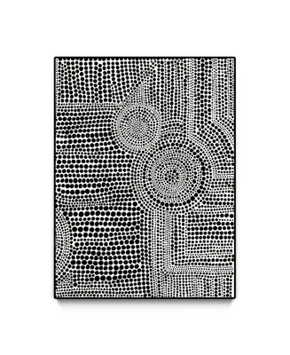 Giant Art Clustered Dots a Oversized Framed Canvas, 40" x 60"