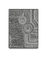 Giant Art Clustered Dots a Oversized Framed Canvas, 40" x 60"