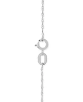 Gemstone & Diamond Accent Cross 18" Pendant Necklace in 14k White Gold