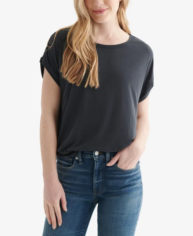 Lucky Brand Women's Sandwash Twist-Back T-Shirt