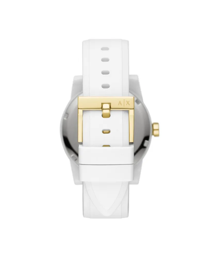 Ax Women's White Silicone Strap Watch with Luggage Tag 36mm