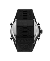 Diesel Men's Mega Chief Black Silicone Strap Watch 51mm