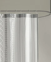 Ink+Ivy Imani Stripe Cotton Chenille Shower Curtain, 72" x