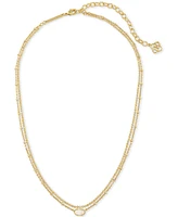 Kendra Scott Gold-Tone Emilie Two-Row Strand Necklace, 15-1/2" + 3" extender