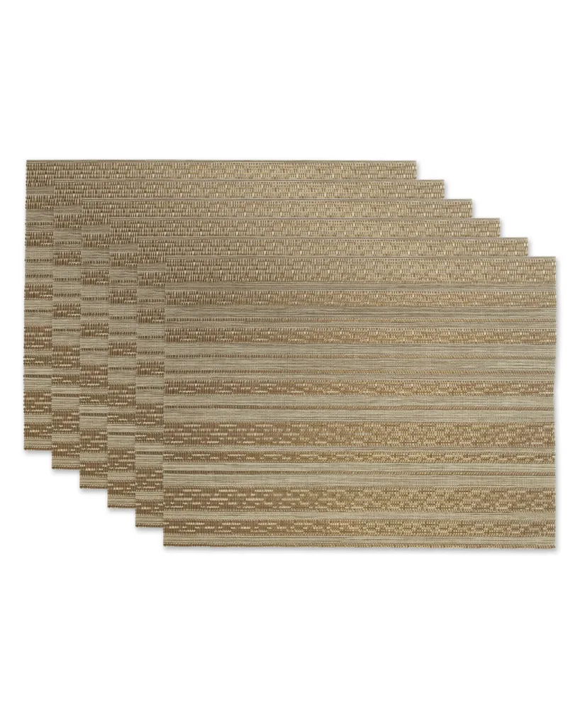 Design Imports Metallic Basket weave Placemat, Set of 6