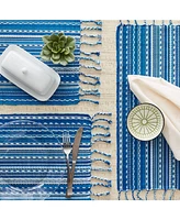 Design Imports Stripe with Fringe Placemat, Set of 6