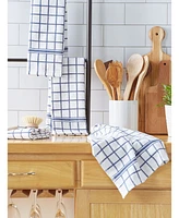 Design Imports Windowpane Terry Dishtowel, Set of 4