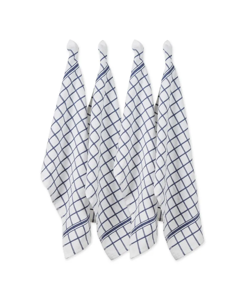 Design Import Windowpane Terry Dishtowel, Set of 4