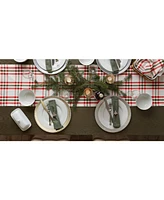 Design Imports Kitchen and Table Top Jolly Tree Collection Table Runner, Nutcracker Plaid