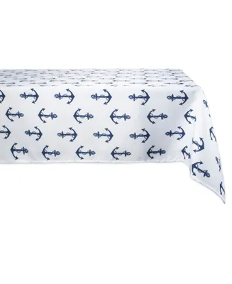 Design Imports Anchors Print Outdoor Tablecloth, 60" x 84"