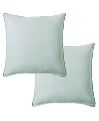 Levtex Washed Linen Relaxed Solid 2-Pack Decorative Pillow Cover, 20" x