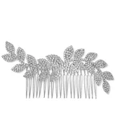 I.n.c. International Concepts Silver-Tone Pave Leaf Sprig Hair Comb, Created for Macy's