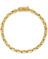 Esquire Men's Jewelry Woven Link Bracelet in 14k Gold-Plated Sterling Silver, Created for Macy's