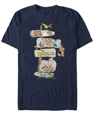Men's The Flintstones Box Up Stones Short Sleeve T-shirt