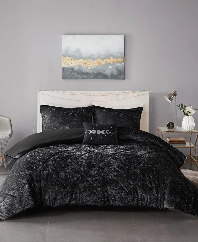 Intelligent Design Felicia Velvet 3-Pc. Duvet Cover Set, Twin/Twin Xl