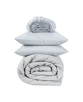 Serta Simply Clean Antimicrobial Pleated Full Bed a Bag Set, 7 Piece