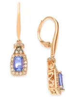 Le Vian Blueberry Tanzanite (3/4 ct. t.w.), Nude Diamond (1/2 ct. t.w.) and Chocolate Diamond (1/10 ct. t.w.) Earrings in 14k Rose Gold