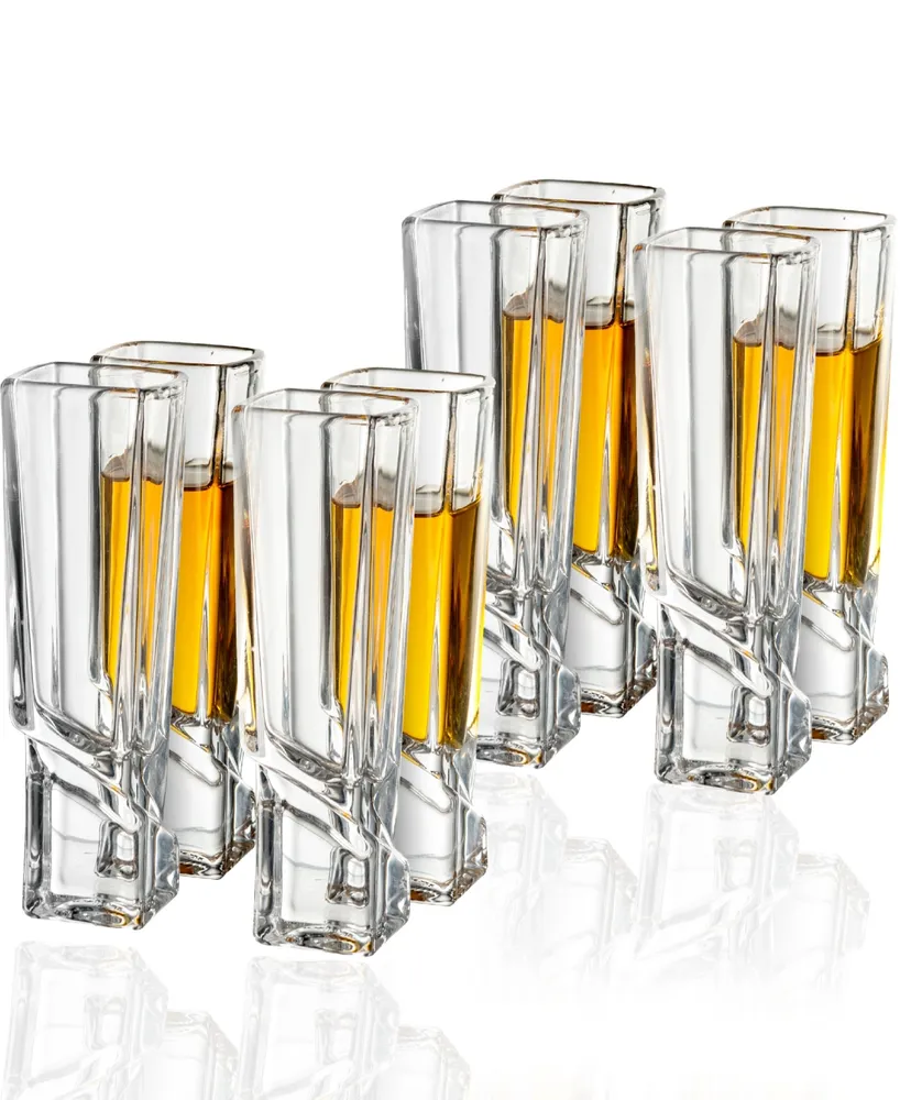 Godinger Barware, Dublin Double Old-Fashioned and Highball Glasses, Set of 8
