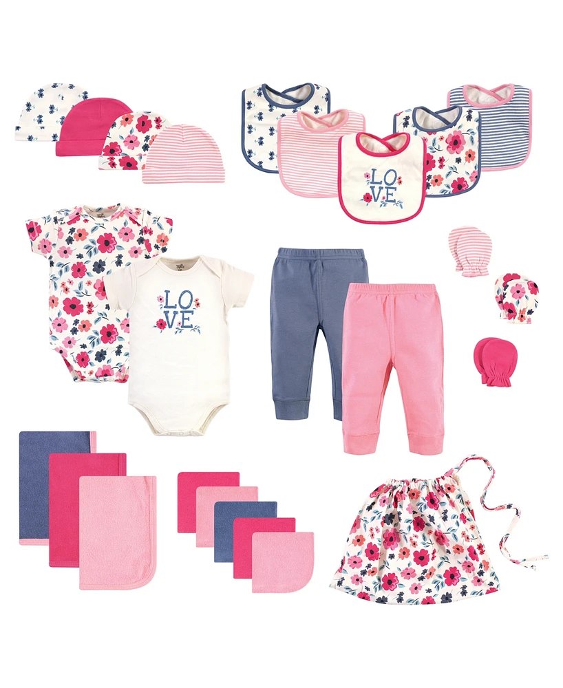 Touched by Nature Baby Girls Organic Cotton Layette Set and Giftset