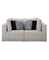 Closeout! Modern 2-Pc. Fabric Modular Loveseat