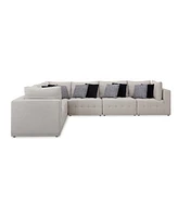 Closeout! Modern -Pc. Fabric Modular Sectional