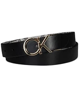 Calvin Klein Women's Reversible Monogram Buckle Belt